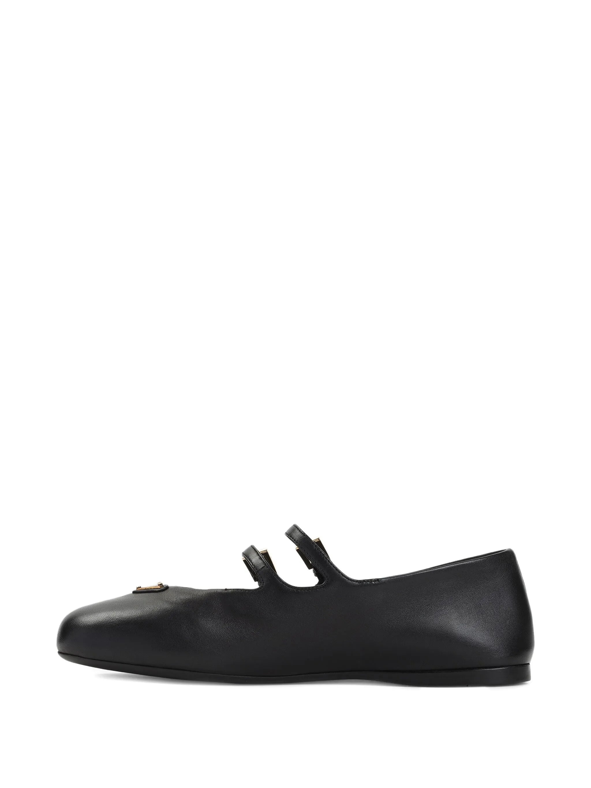 Prada Double-buckle Leather Ballet Flats - 4