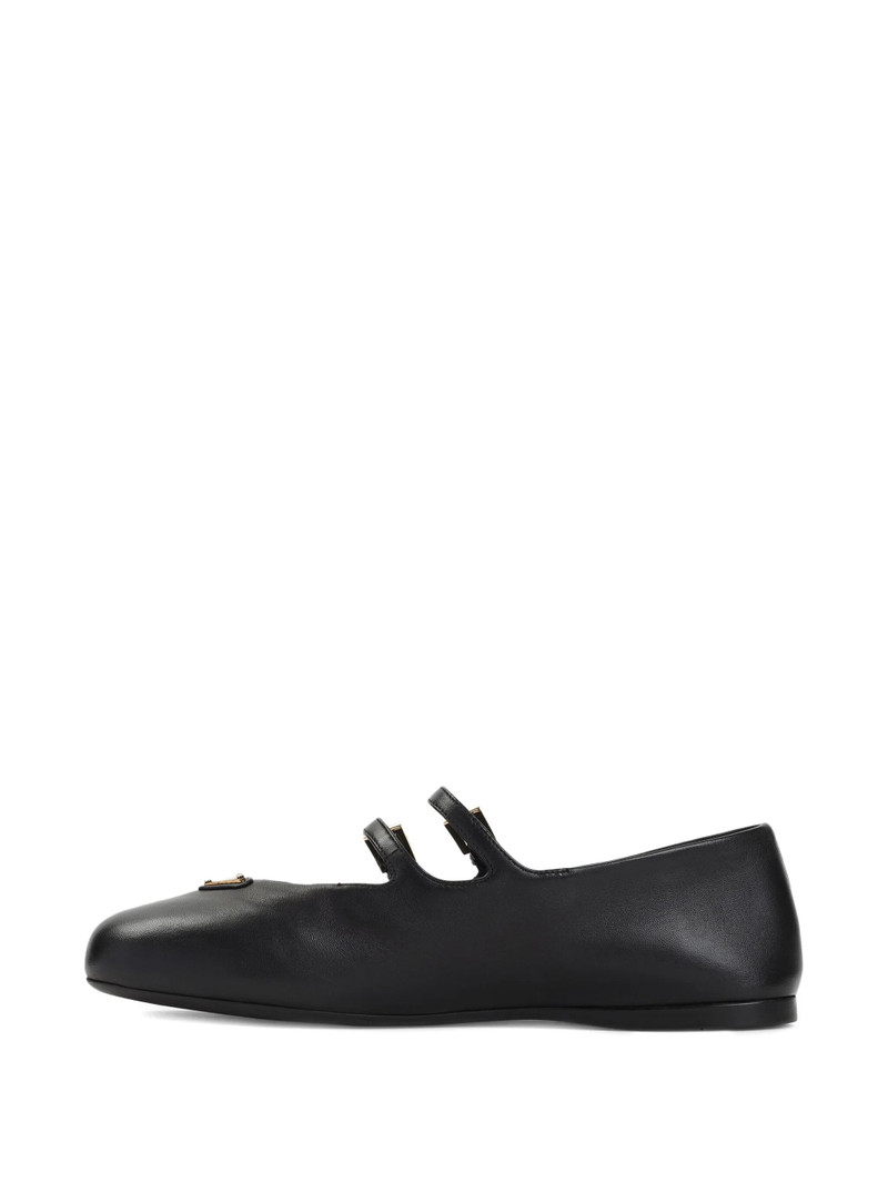 Prada Double-buckle Leather Ballet Flats 4