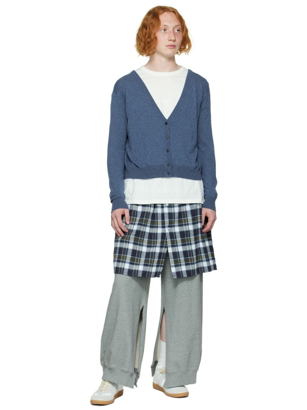 Blue Extended Cardigan - 4