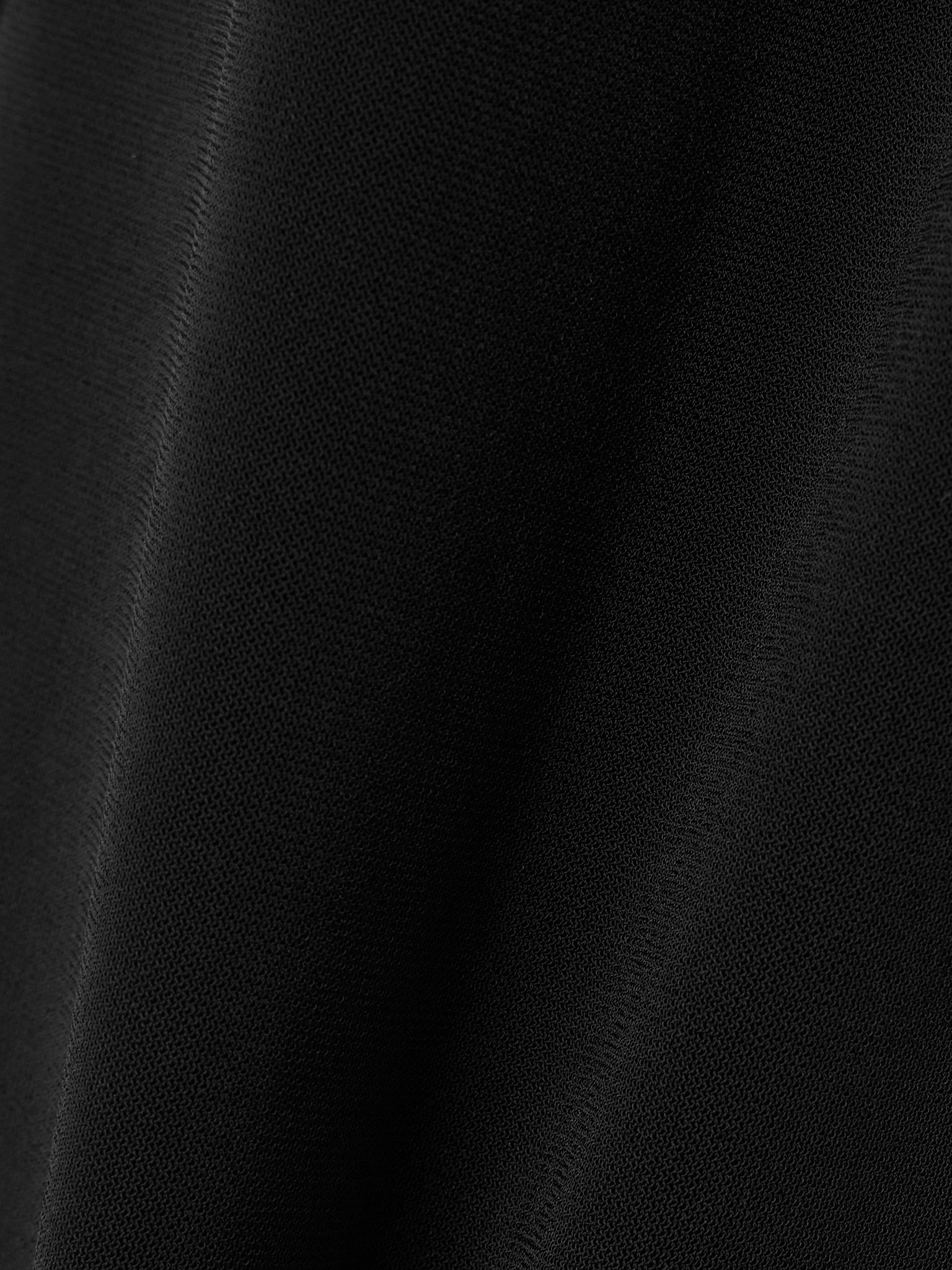 Locri tulle-trimmed ruched jersey midi dress Black - 4