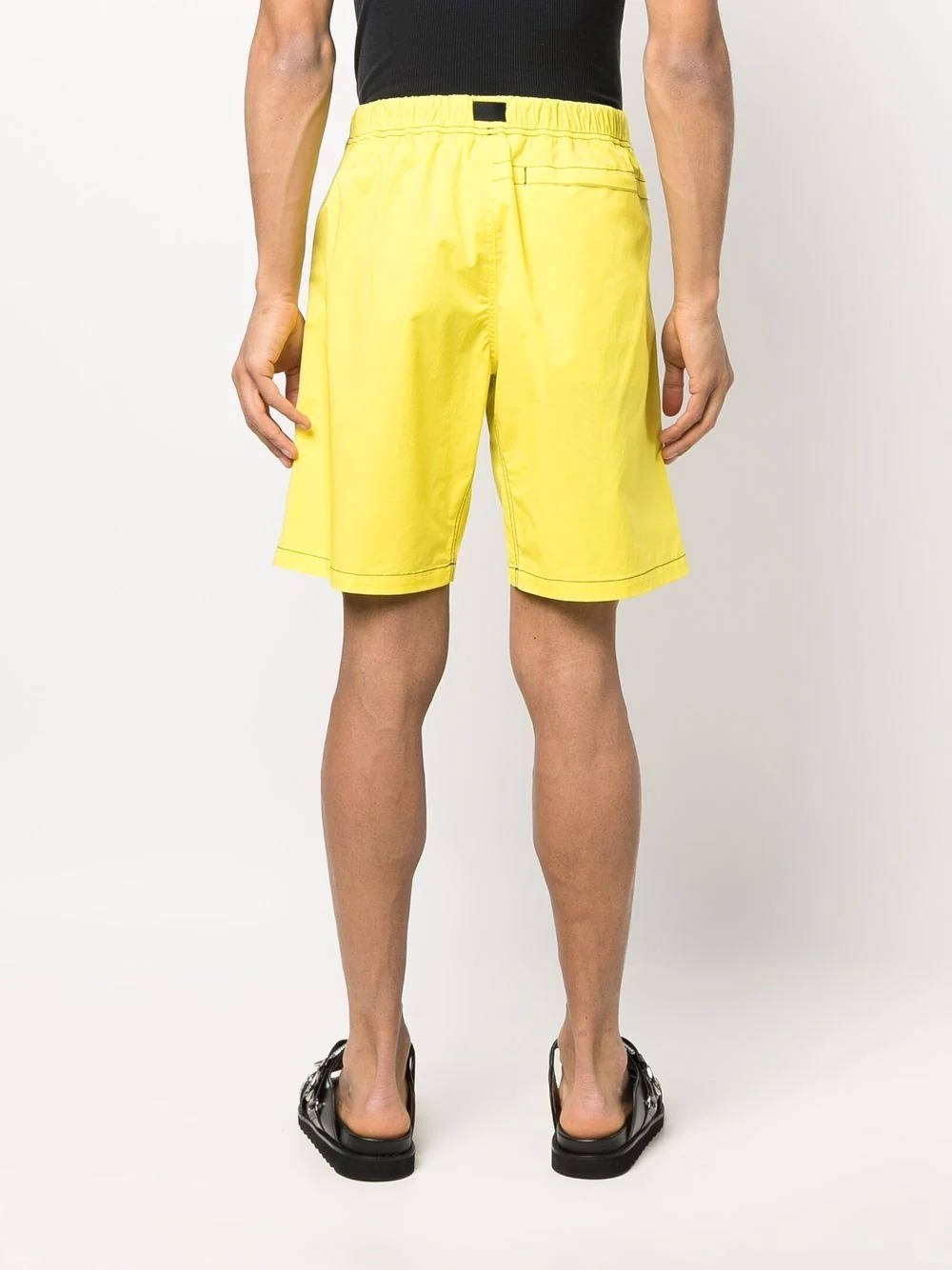 contrast stitching track shorts - 4
