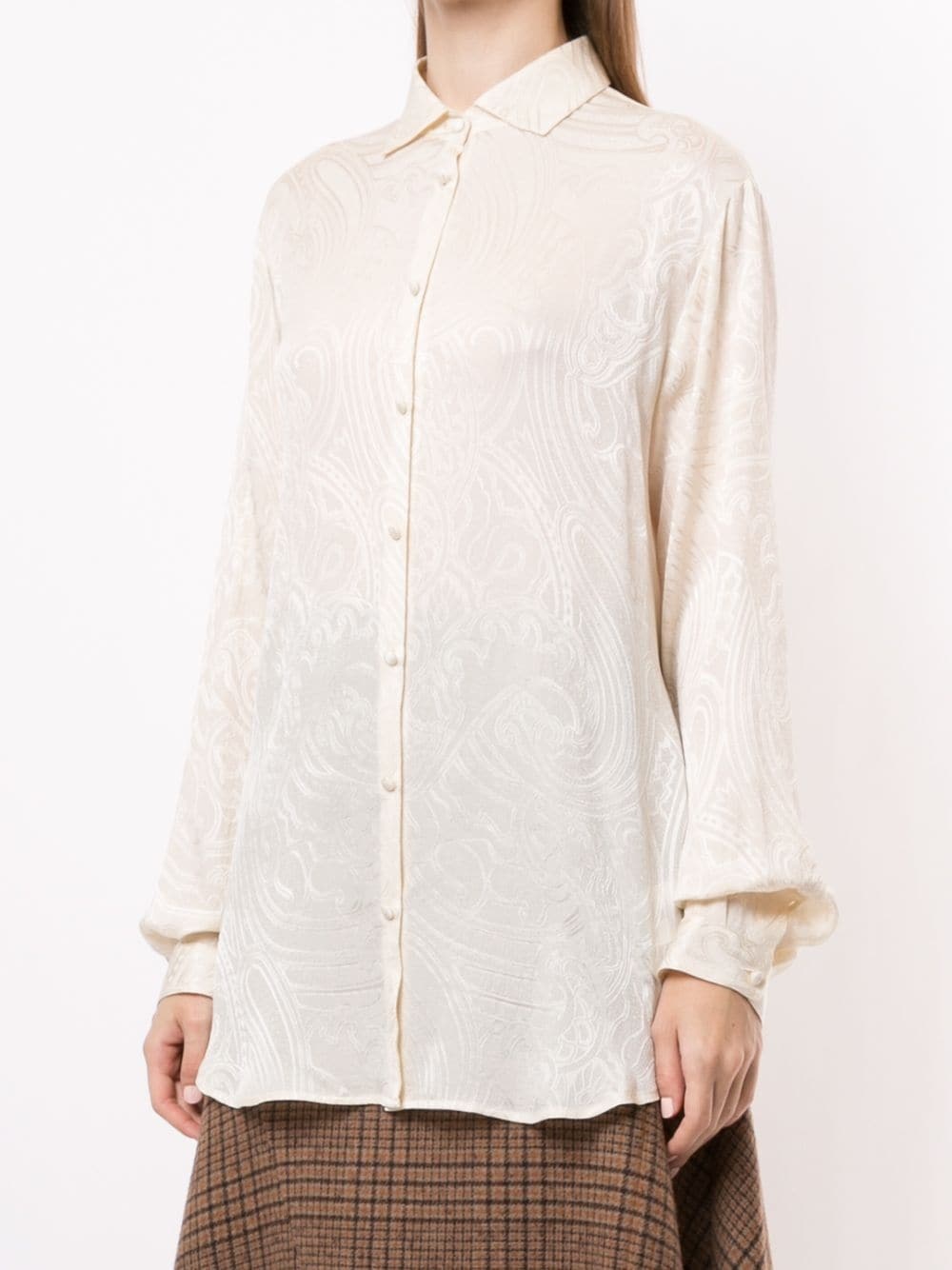 paisley brocade shirt - 3