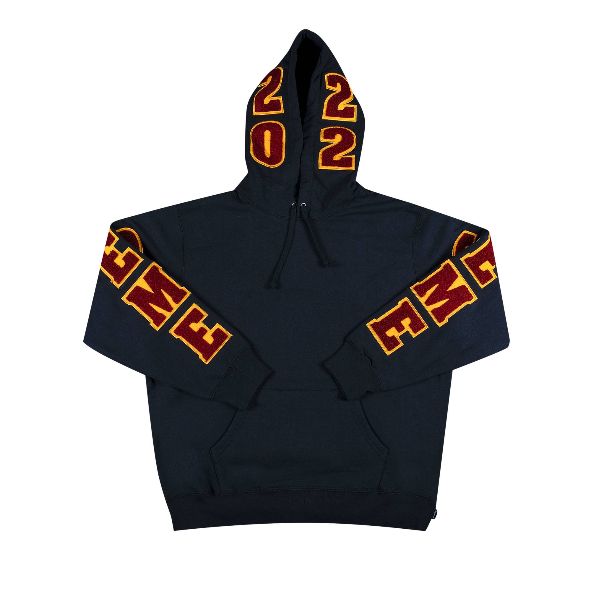 Supreme Team Chenille Hooded Sweatshirt 'Navy' - 1