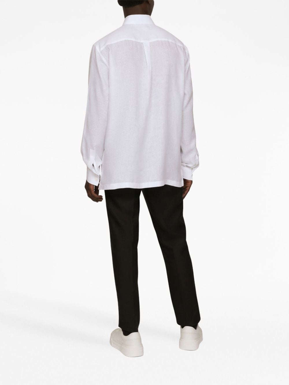 logo-patch tailored-cut trousers - 3