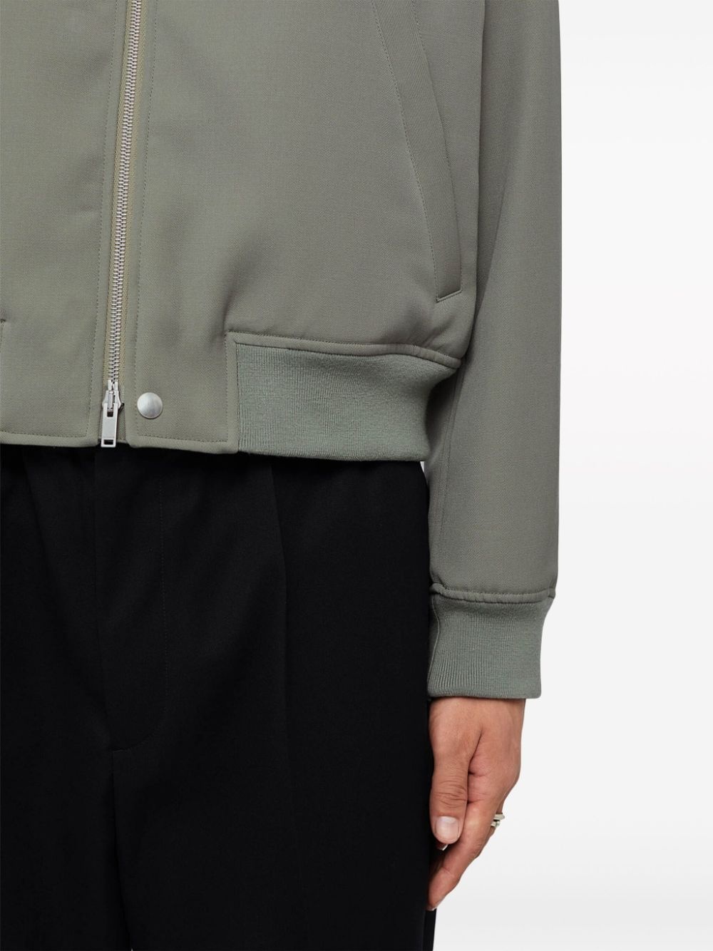 zip-fastening bomber jacket - 3