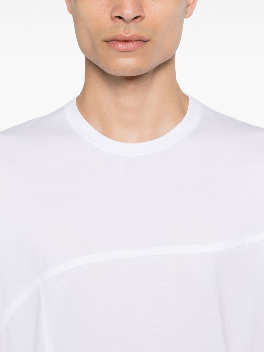 panelled cotton T-shirt - 5