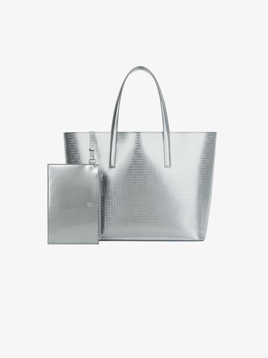 WING SHOPPING BAG IN 4G METALLIZED LEATHER - 4