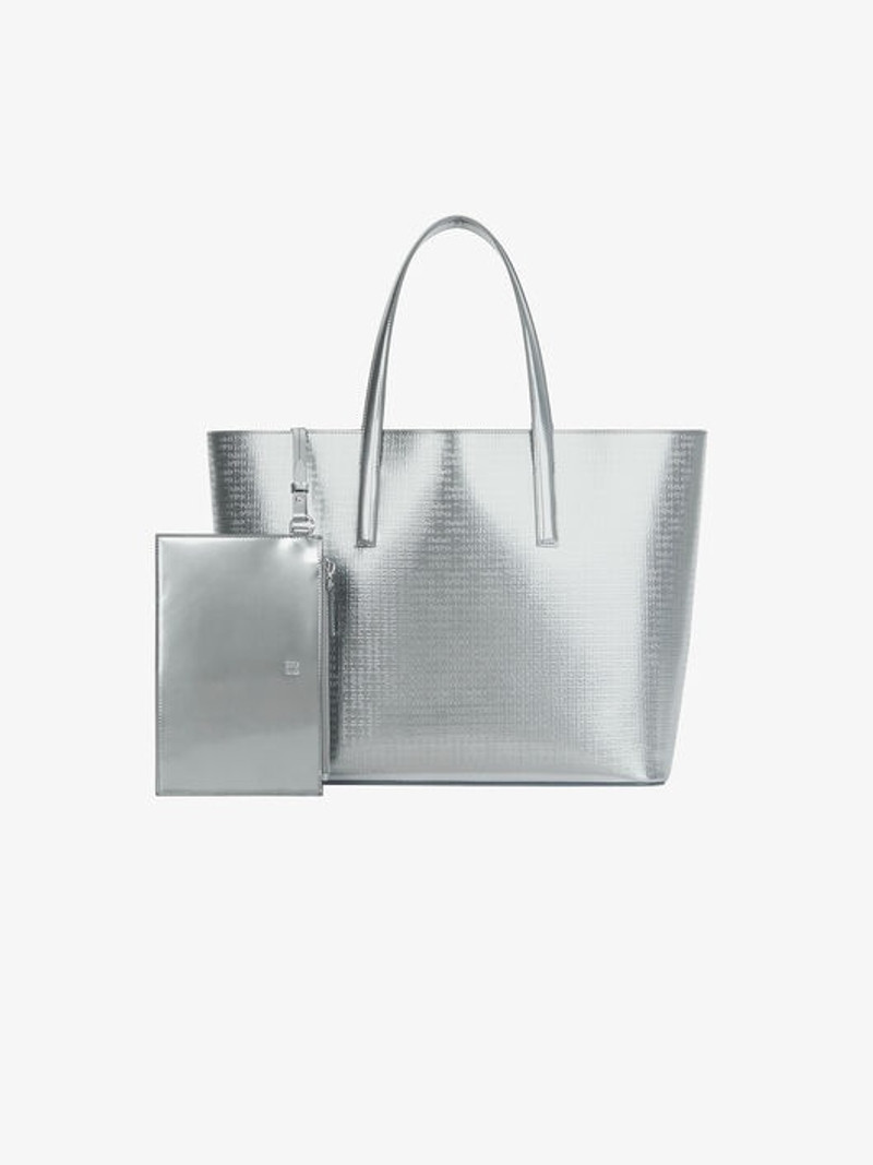 WING SHOPPING BAG IN 4G METALLIZED LEATHER 4
