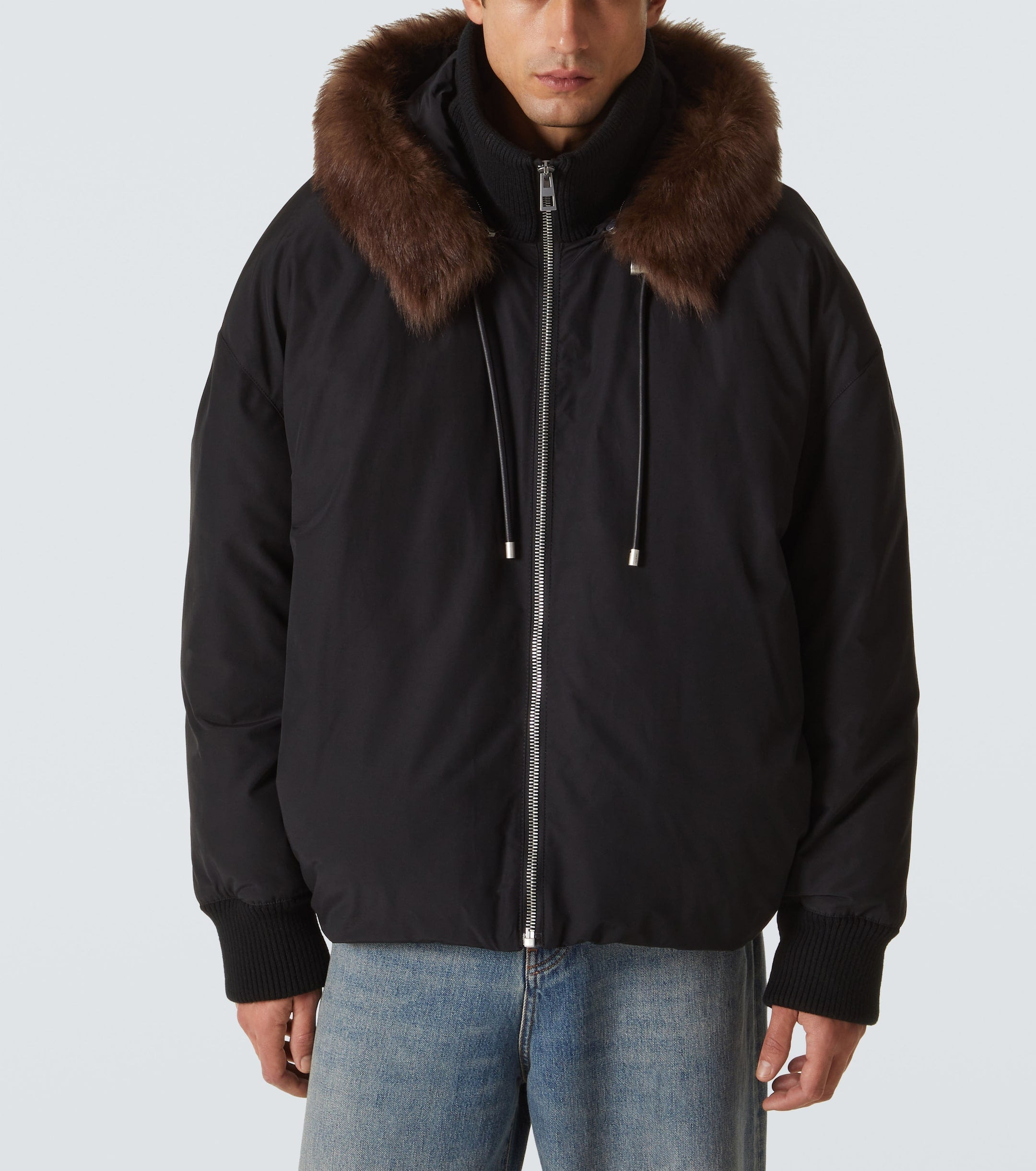 Loewe Men Shearling-Trimmed Cotton-Blend Jacket - 3
