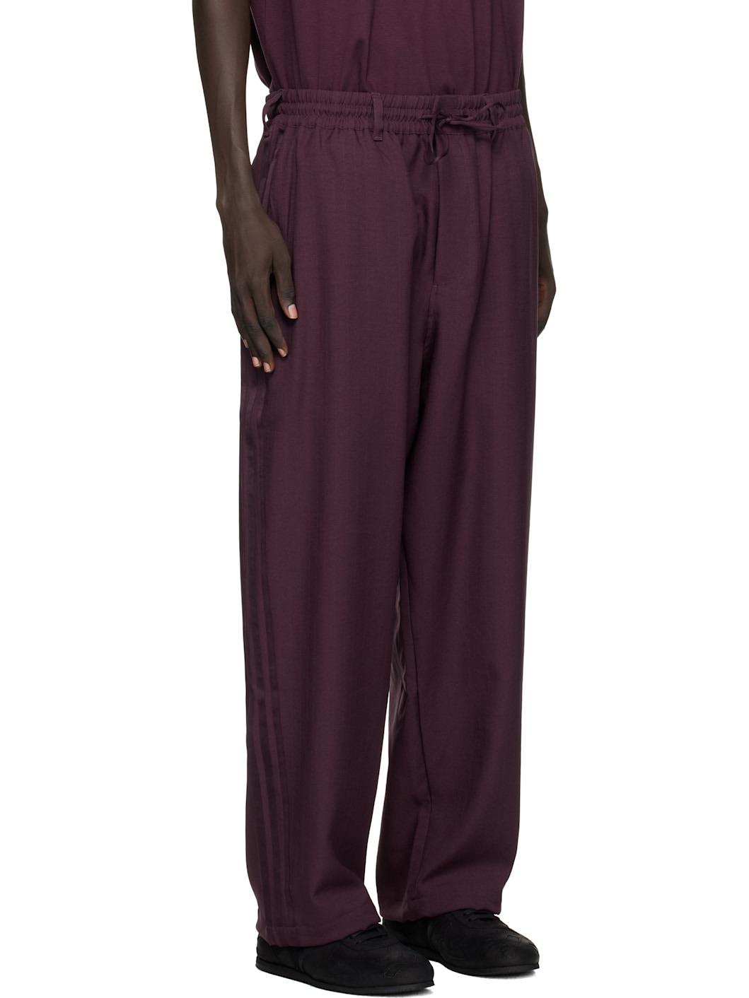 Burgundy Sport Uniform Track Pants - 2