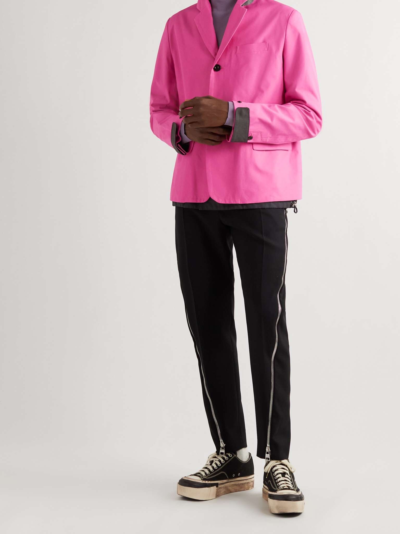 Gabardine-Trimmed Unstructured Cotton-Canvas Blazer - 2