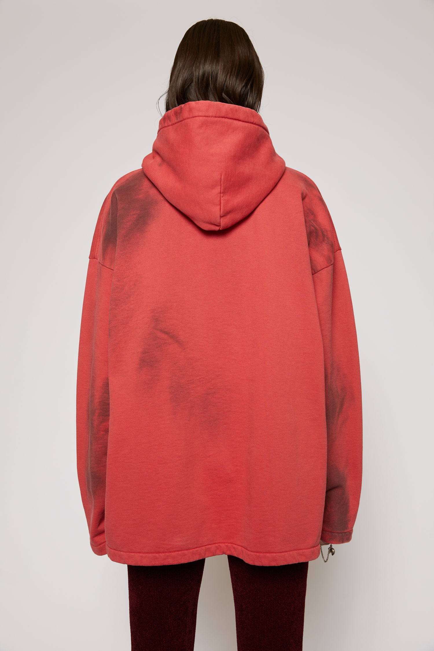 Spray-paint hooded sweatshirt red rubber - 4