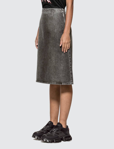 Prada Washed Denim Mid Skirt outlook