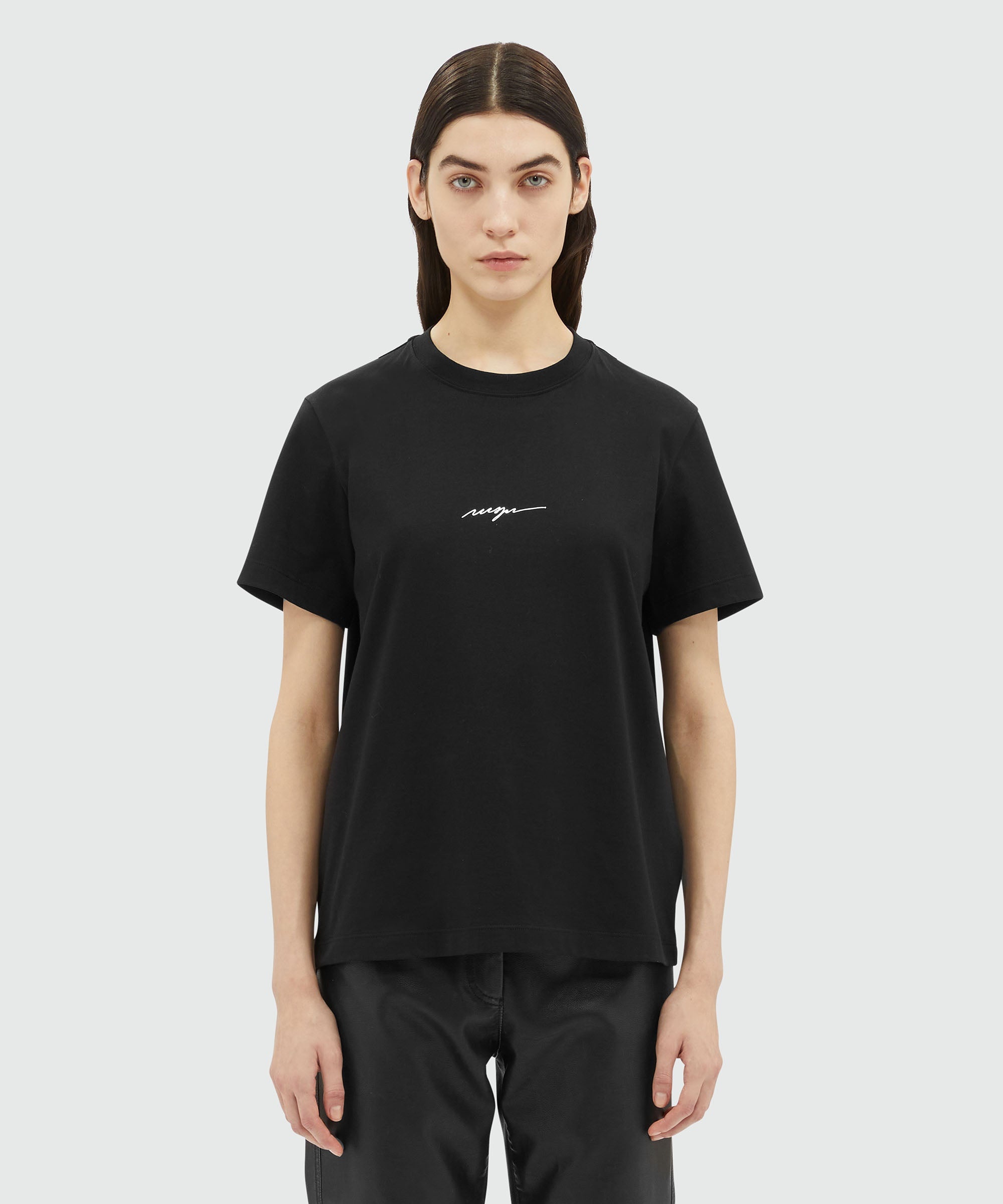 Jersey T-shirt with cursive logo - 2