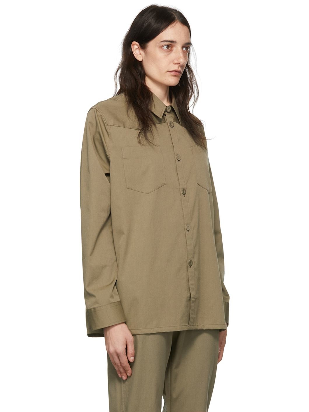 Brown Wool Shirt - 2
