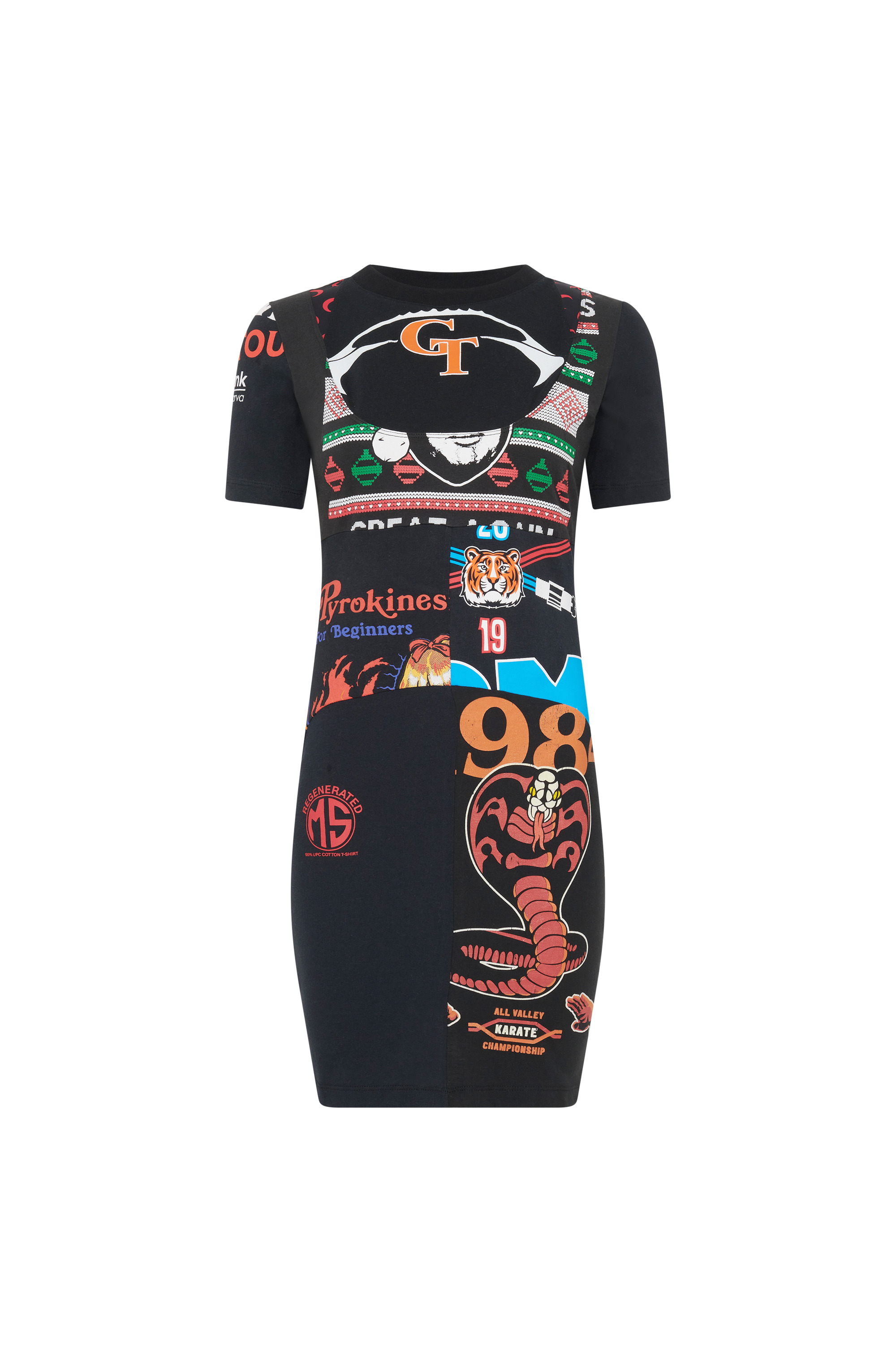 Upcycled Graphic T-Shirts Mini Dress - 18