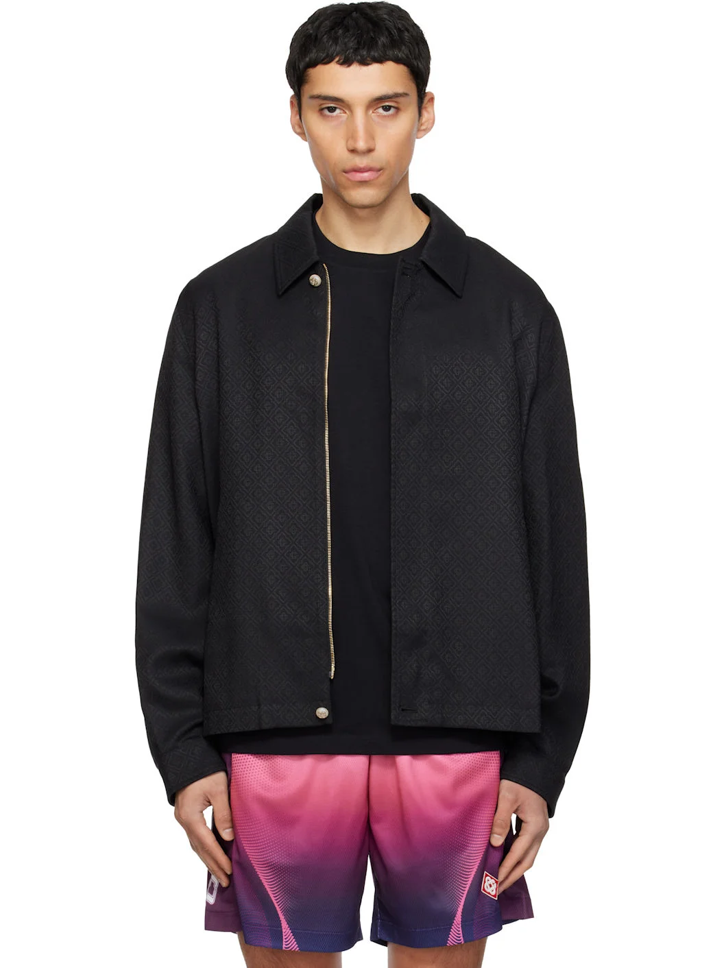 Black Monogram Sports Jacket - 1