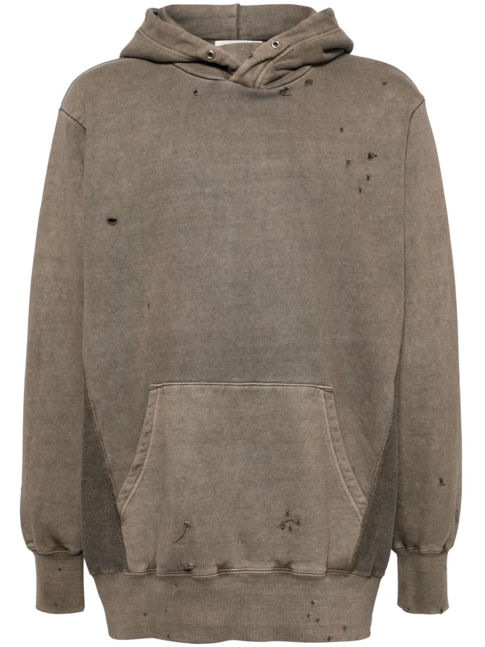 distressed-effect hoodie - 1