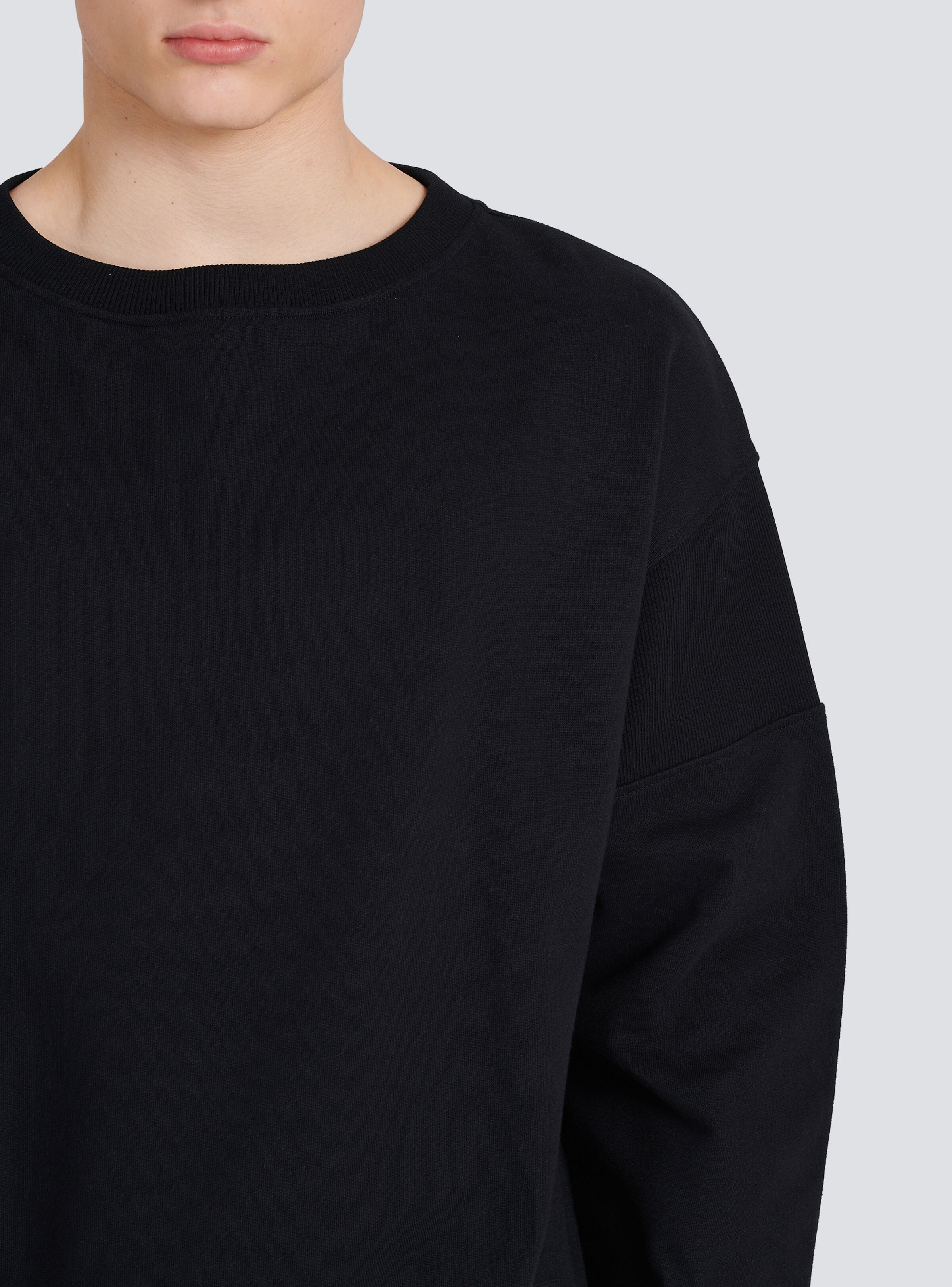 Eco-designed cotton sweatshirt with Balmain logo print - 7