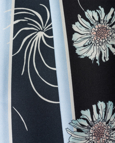 Prada Printed silk twill skinny scarf outlook