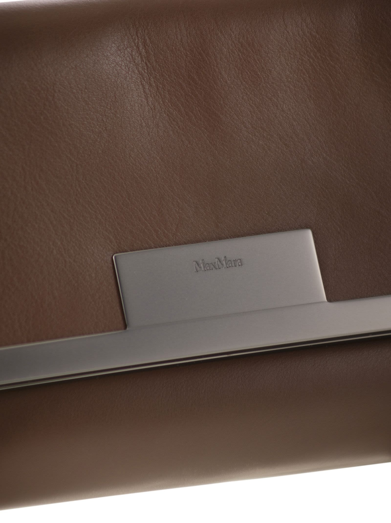 Maxmara Women Mmclaspclutch - Small Natural Leather Clutch Bag - 5