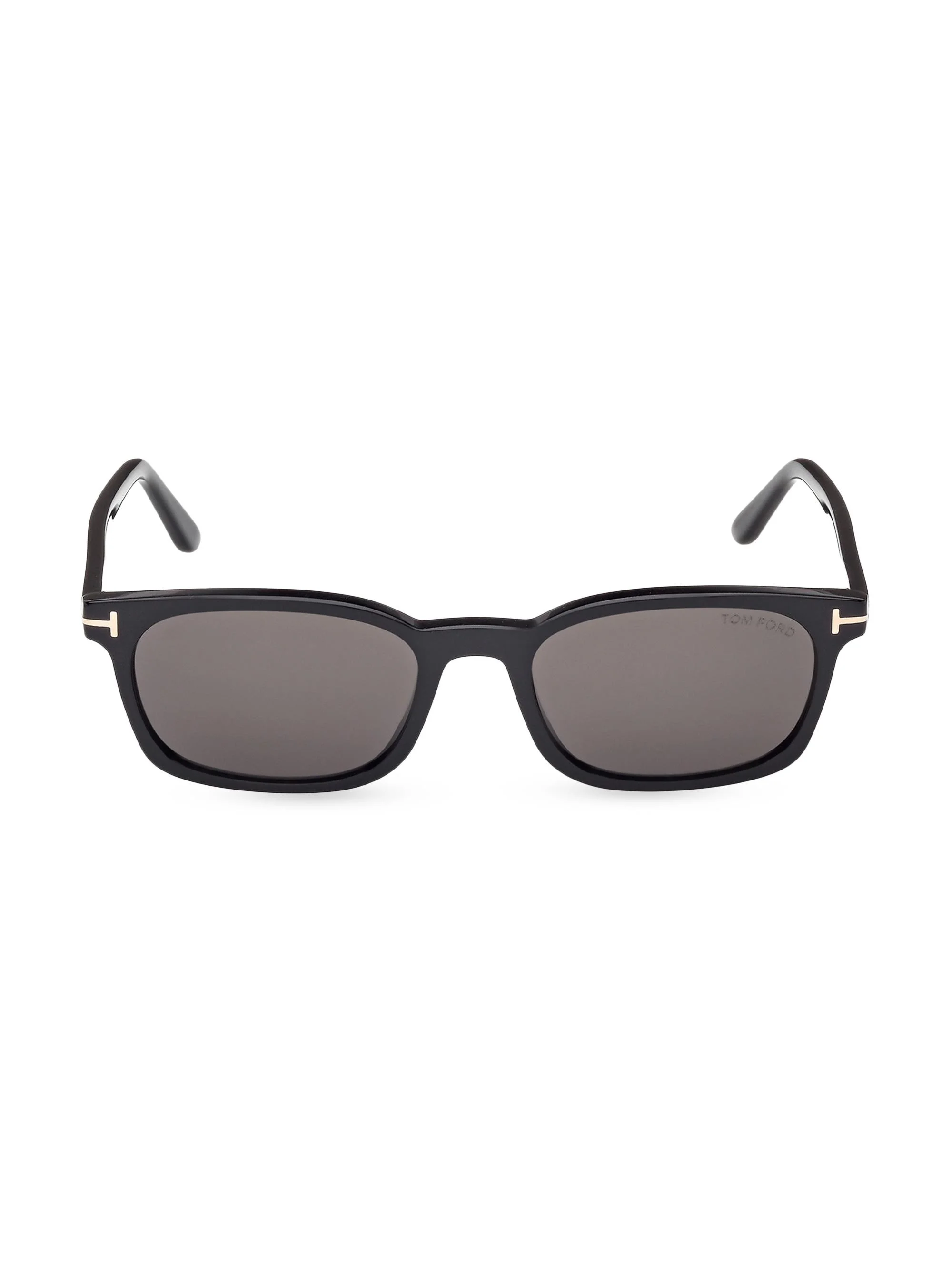 Men's Miles 53MM Rectangular Sunglasses - Black Smoke - 1