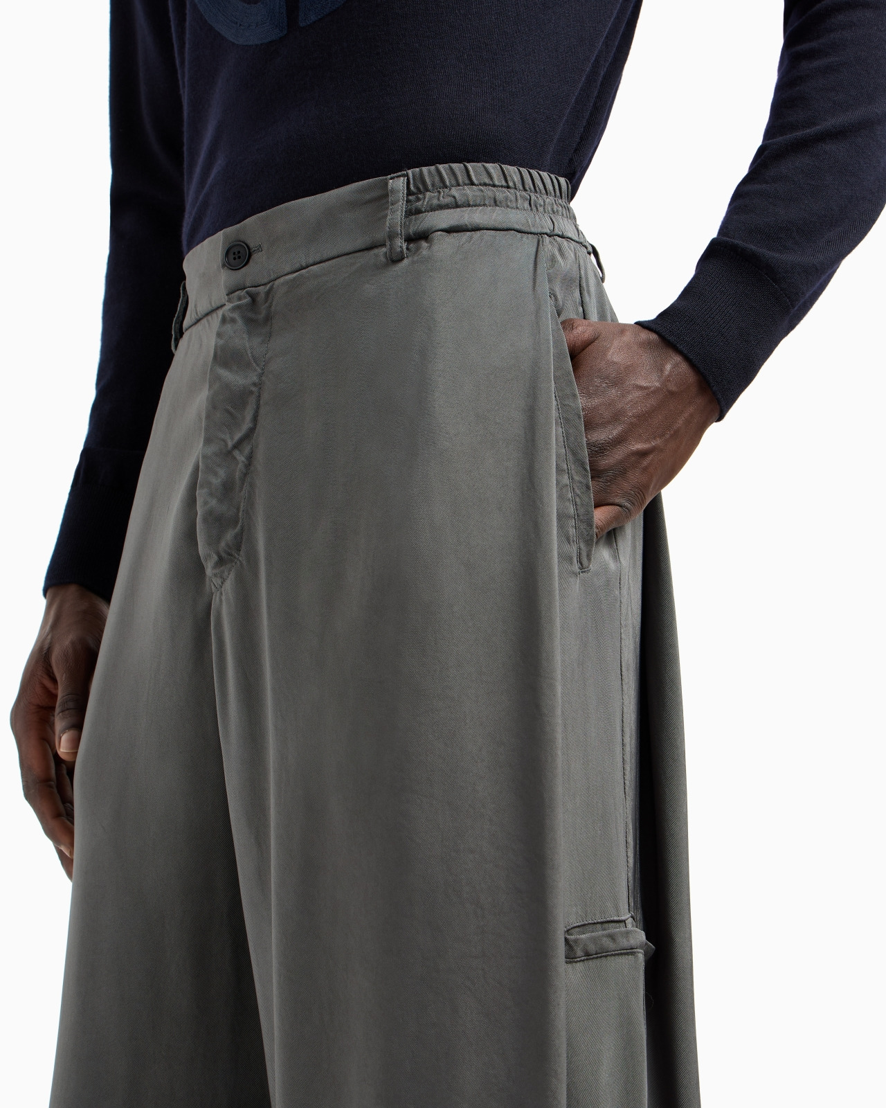 WIDE-LEG VISCOSE TROUSERS - 5