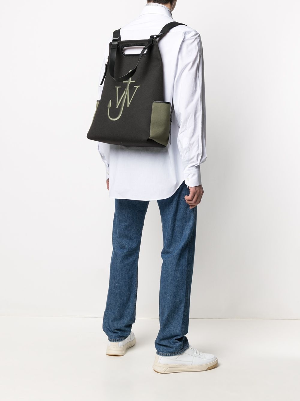 embroidered-logo backpack - 2