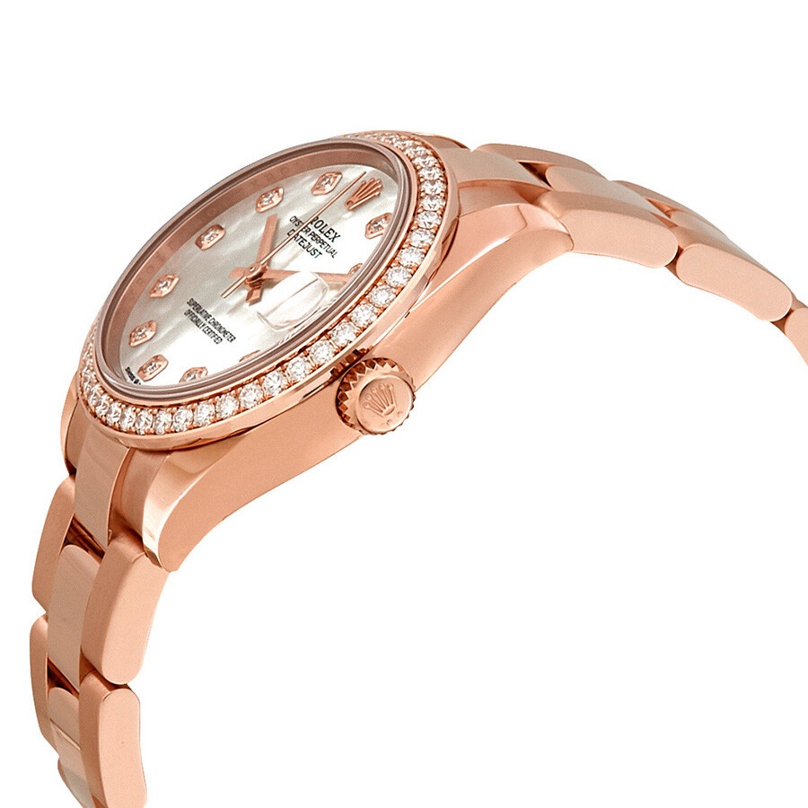 Rolex Datejust 31 Mother of Pearl Diamond Dial Ladies 18 ct Everose Gold Oyster Watch 278285MDO - 2