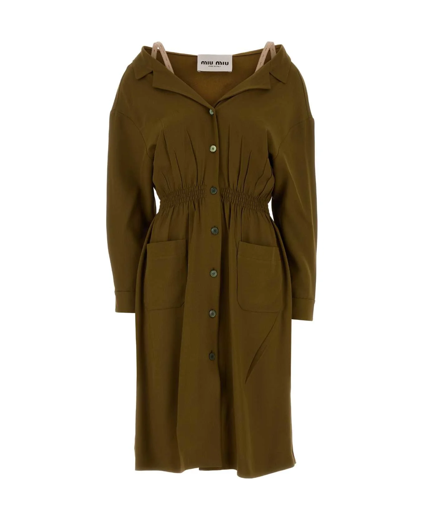 Olive Green Sable Dress - 1