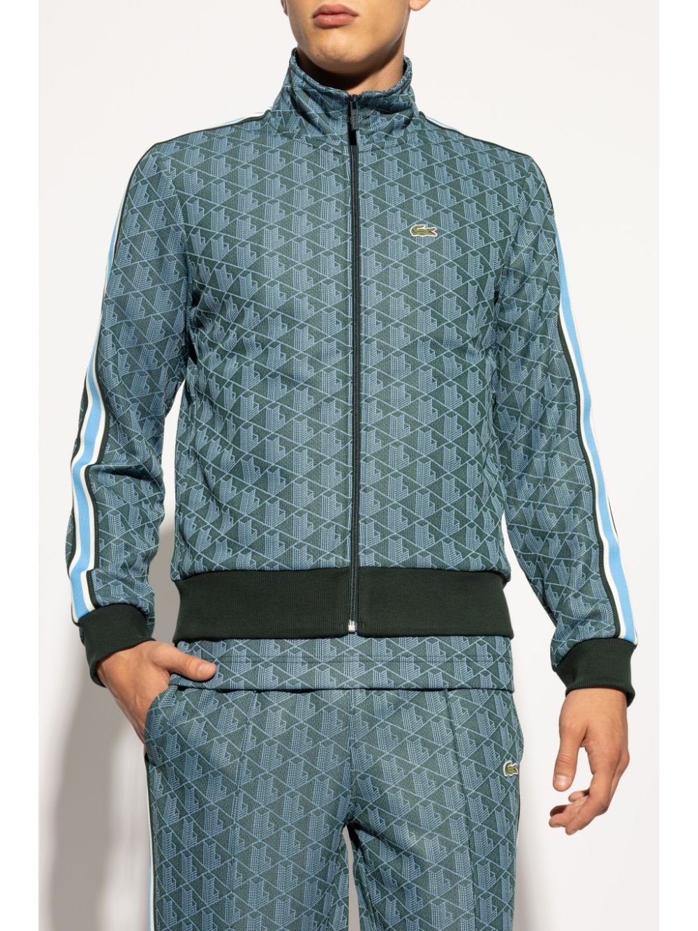 monogram-pattern jacket - 3