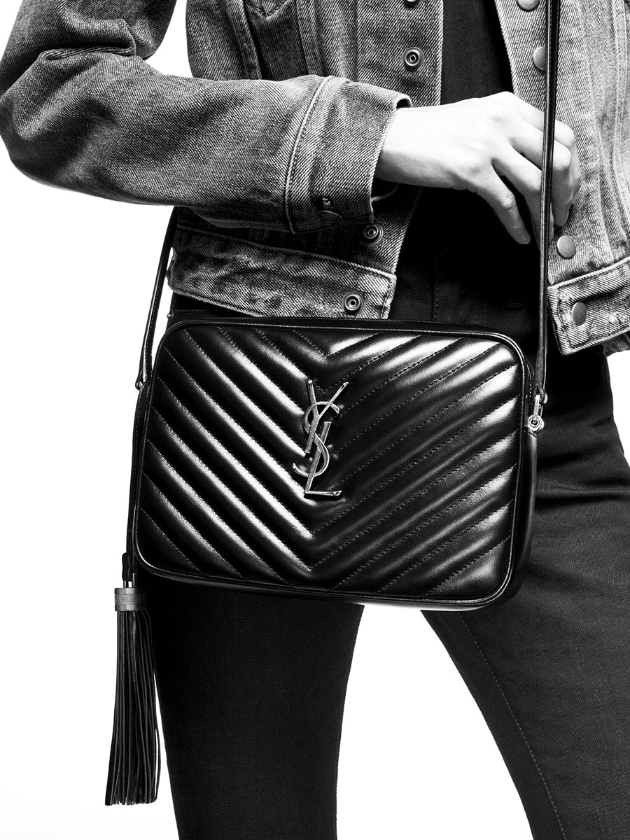 Lou Camera Bag in Quilted Leather Beige - 7