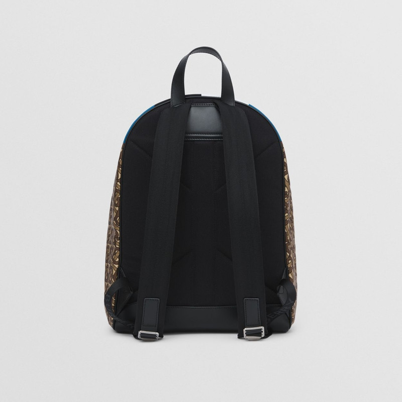 Monogram and Geometric Print Nylon Backpack 8