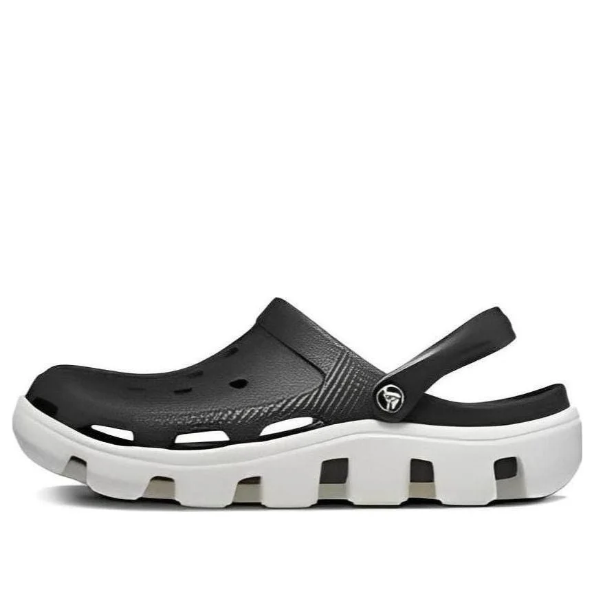 Crocs Duet Beach 샌들 블랙 화이트 11991-066 - 1