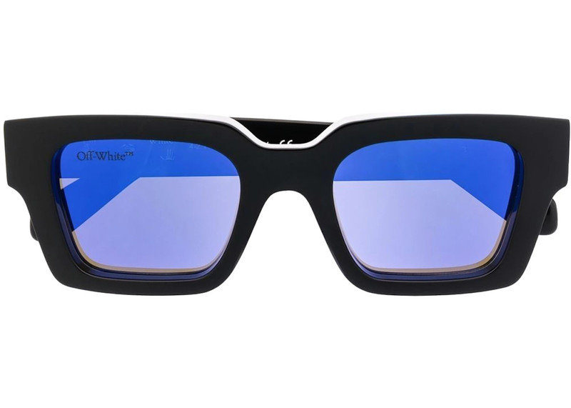 Off-White OFF-WHITE Virgil Rectangle Frame (15cm) Sunglasses Black/White/Blue (OERI033S22PLA0011045) outlook