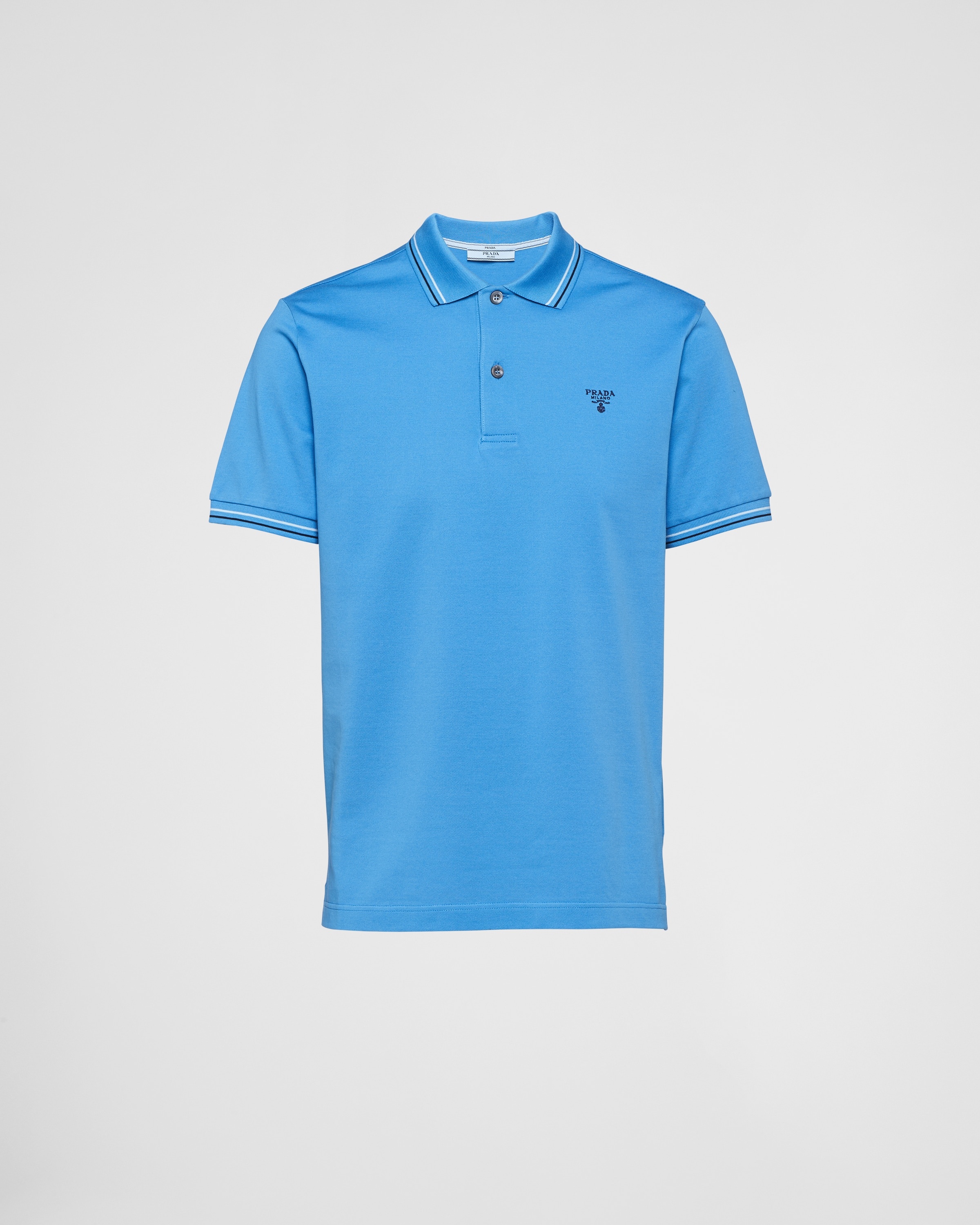 Cotton piqué polo shirt - 1