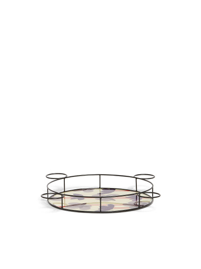 Marni MARNI MARKET ROUND TRAY IN IRON AND FLOWER RESIN outlook