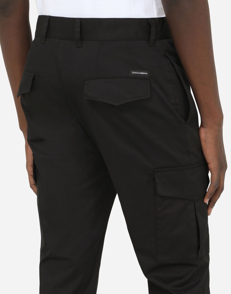 Stretch cotton cargo pants - 5