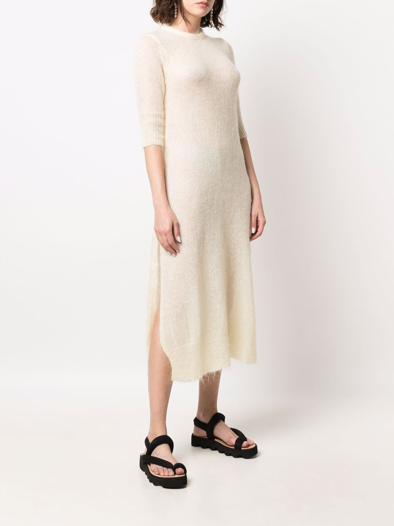embroidered-logo detail dress 4