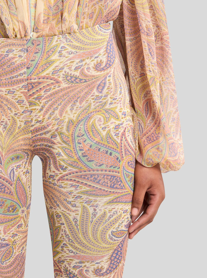 Etro FLARED PAISLEY FOLIAGE TROUSERS outlook
