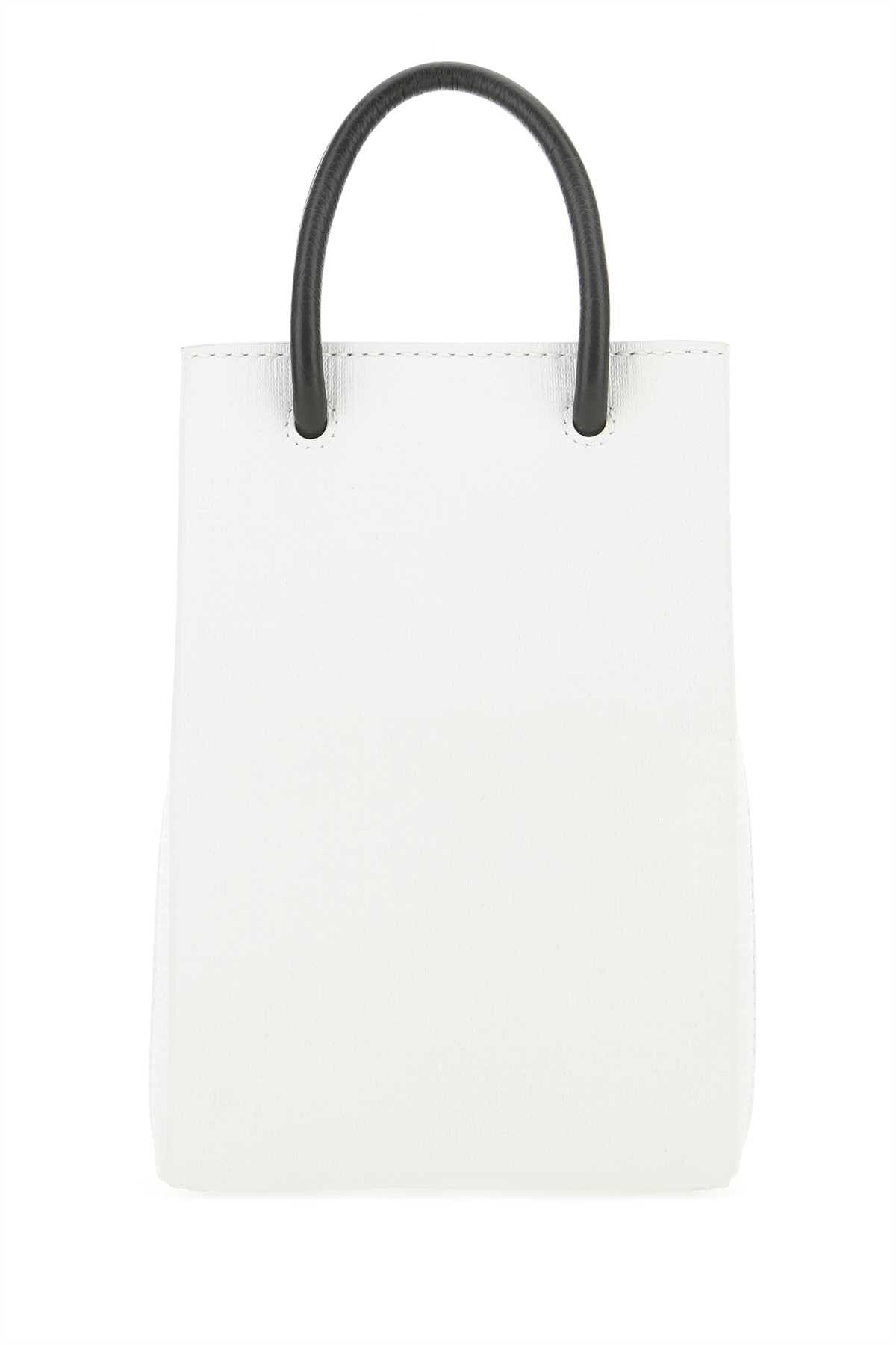 Balenciaga Men White Leather Phone Case - 3