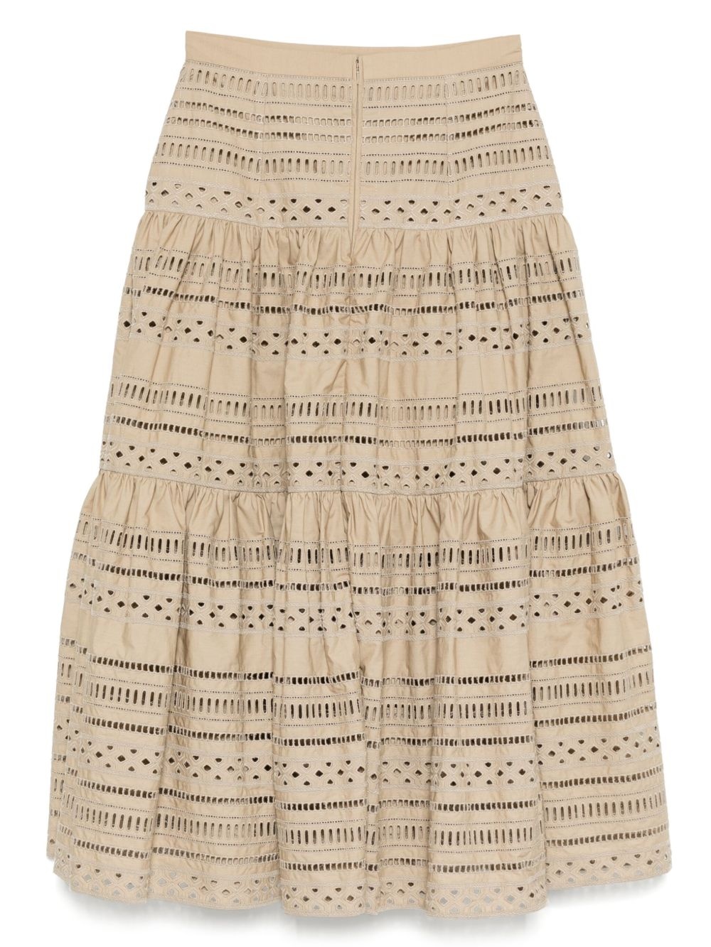 embroidered midi skirt - 2