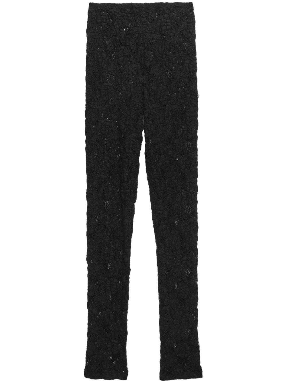 lace knitted trousers - 1