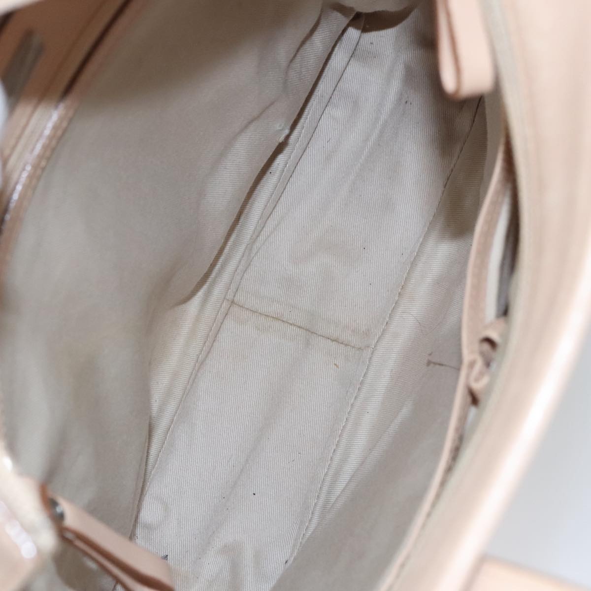 Burberry Shoulder Bag Canvas Leather Beige Cream Silver - 12