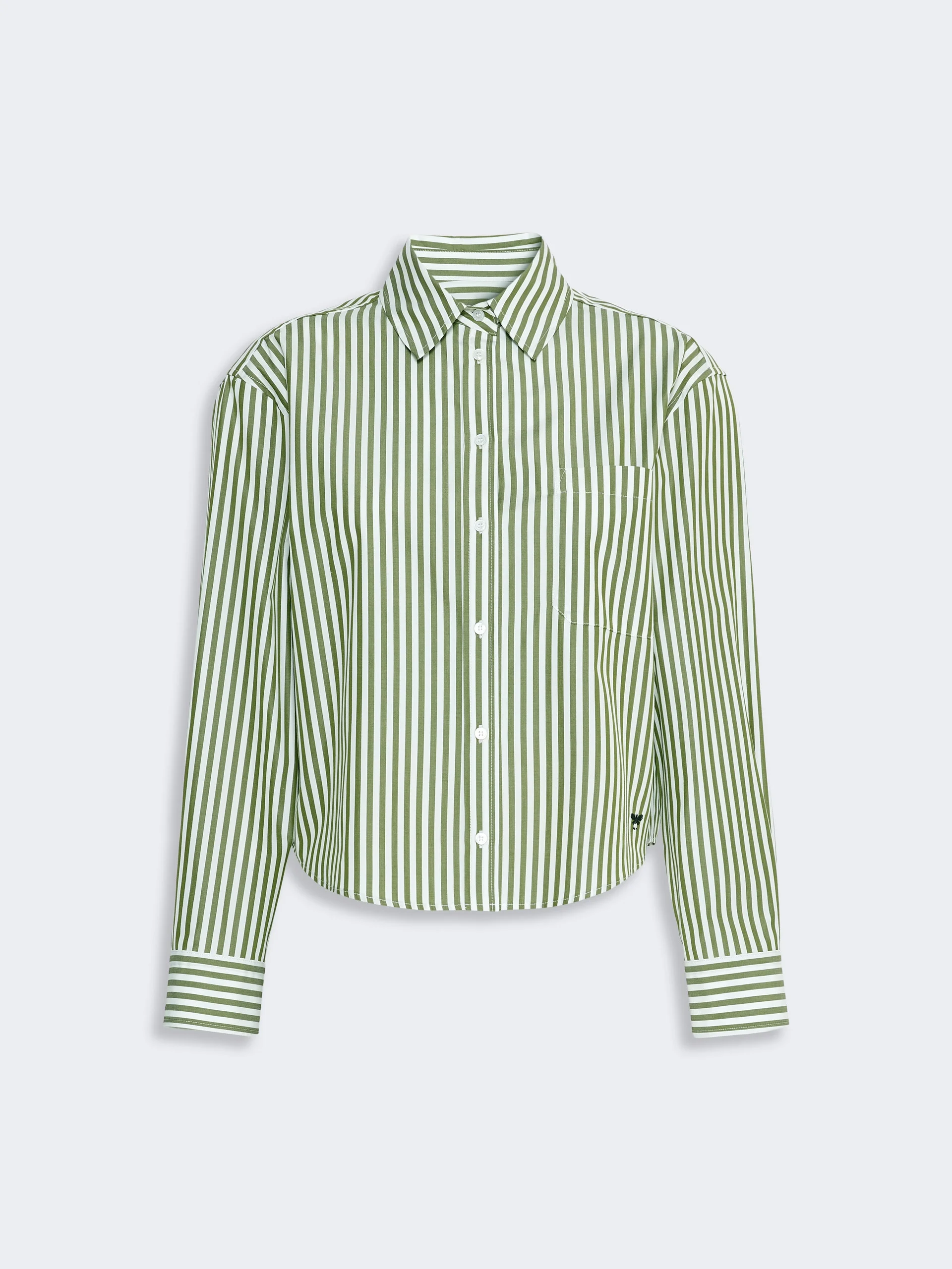 PANETTO Cotton poplin shirt - GREEN - 1