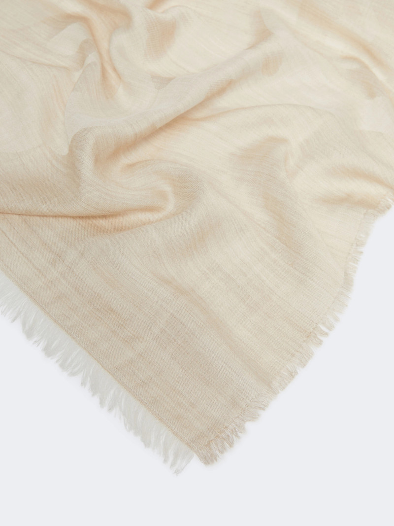 LANCIA Silk, cashmere and wool jacquard stole - BEIGE 3