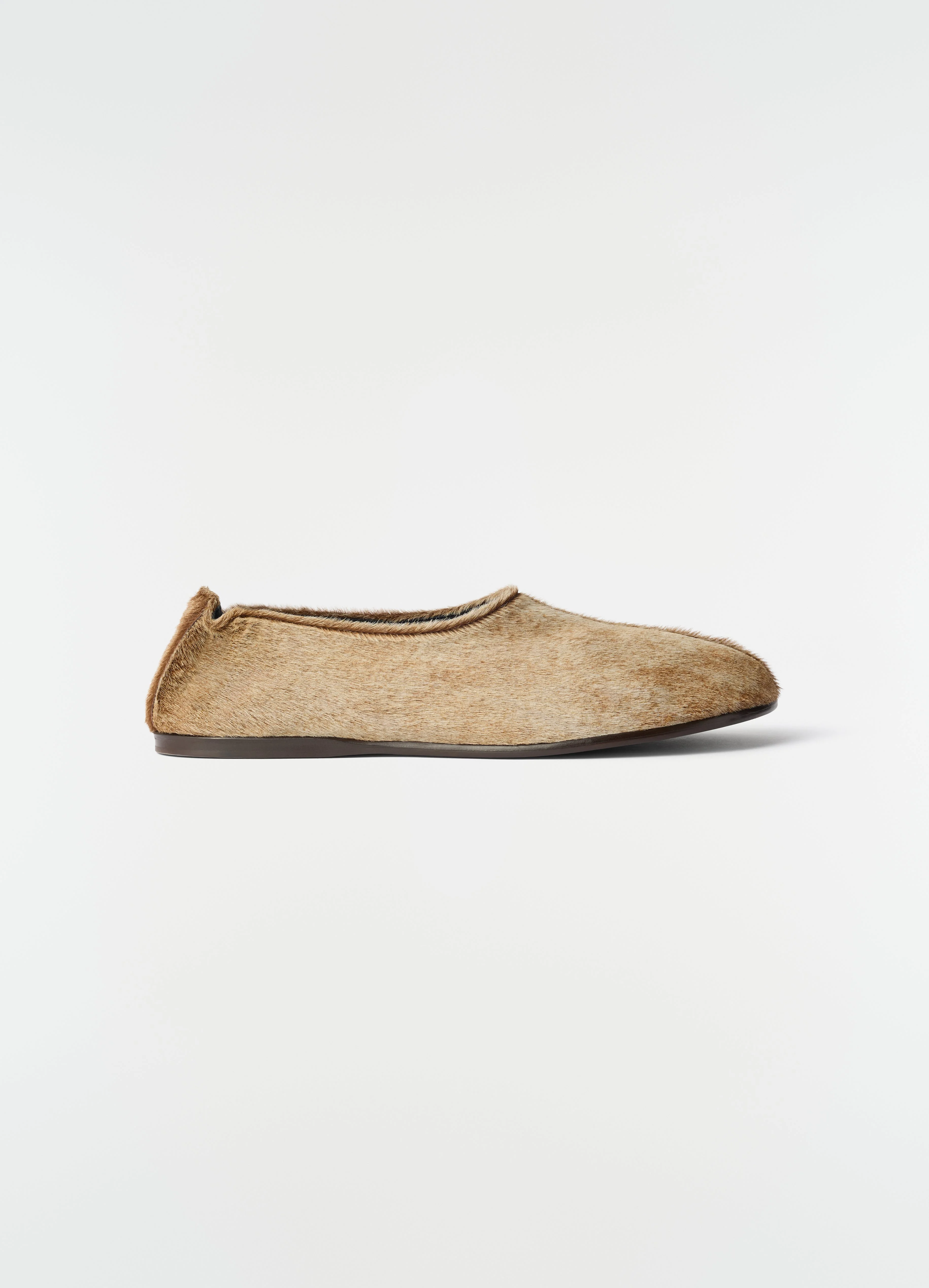 SOCK SLIP-ONS IN NATURAL PONY-STYLE LEATHER - 1