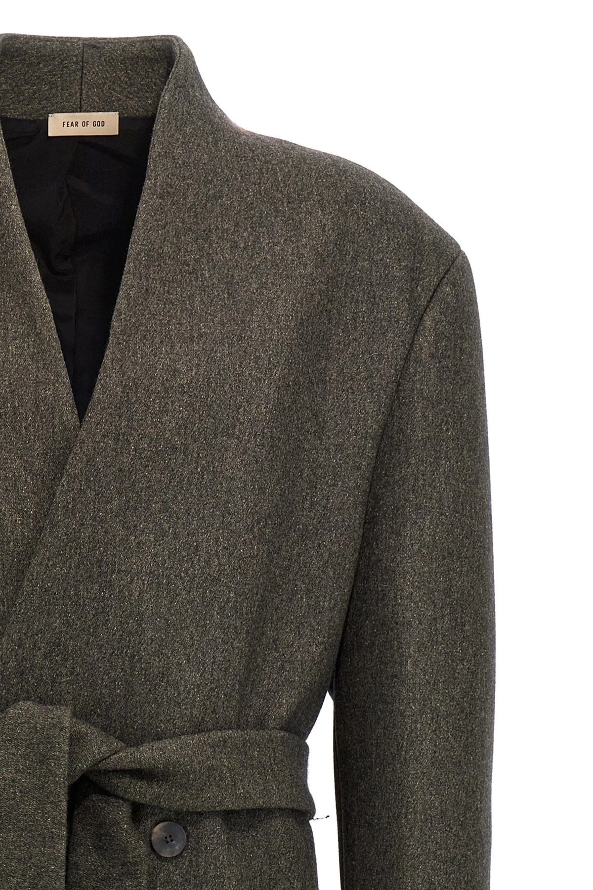 'Lapelless' coat - 3