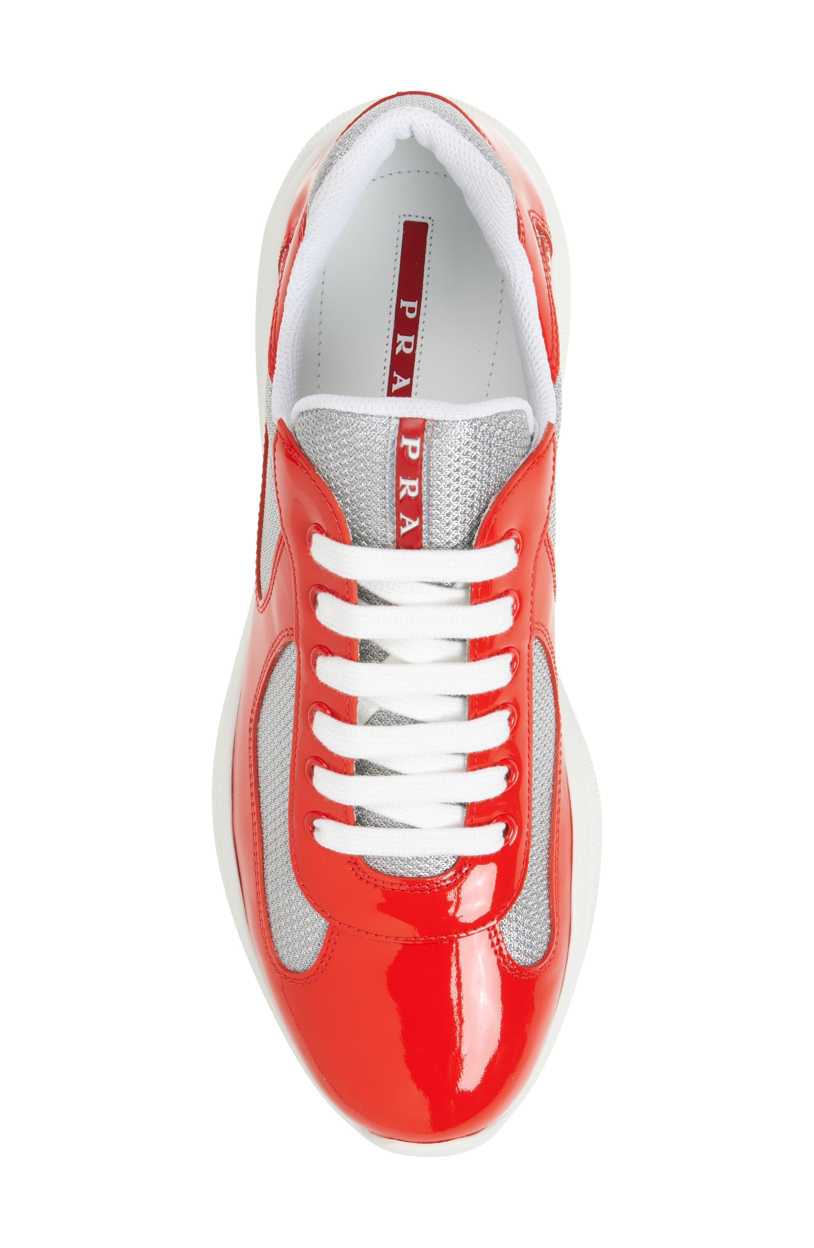 Prada America's Cup Sneaker in Mandarino/Argento at Nordstrom - 5