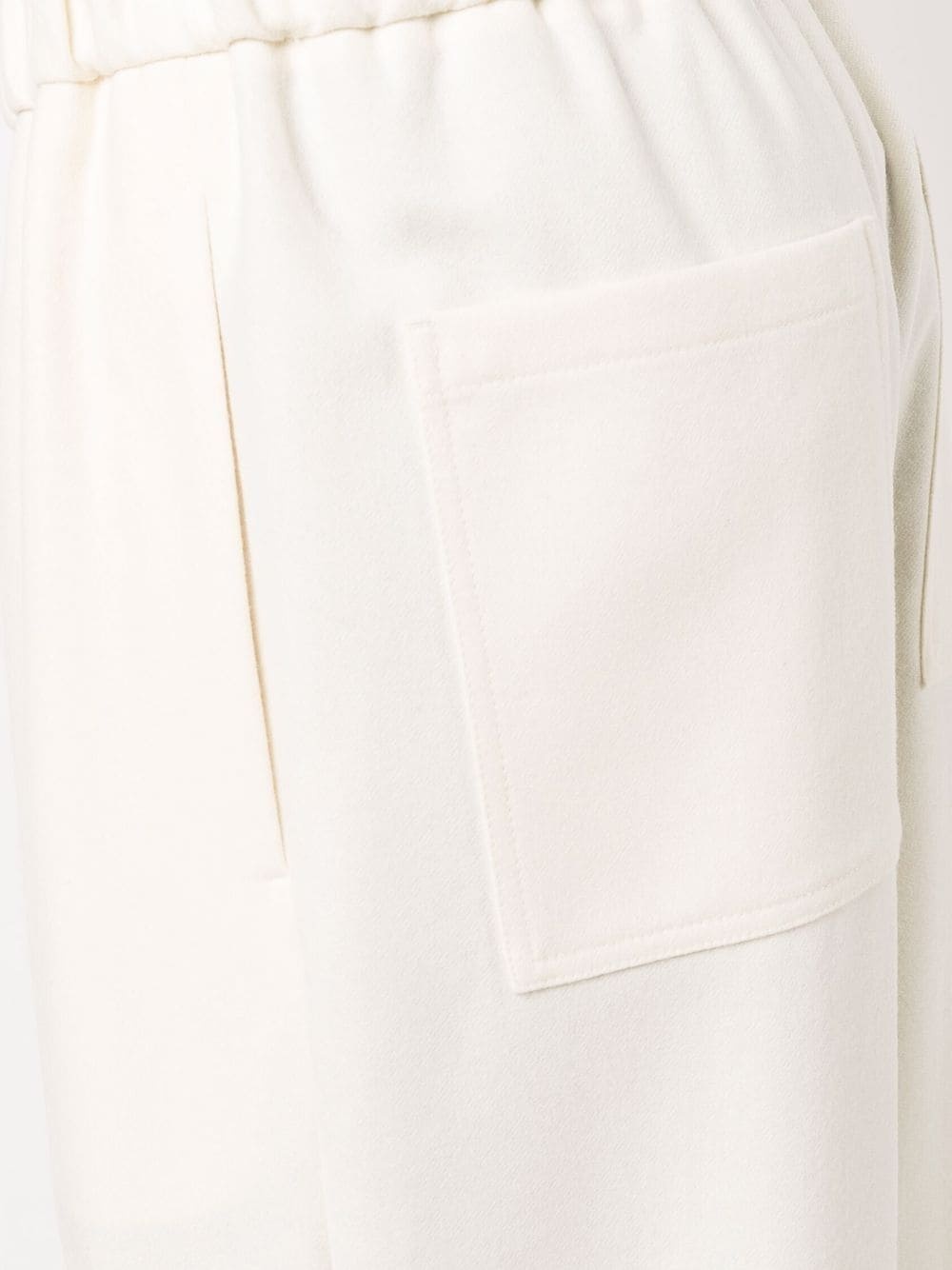 elasticated-waist straight-leg trousers - 5